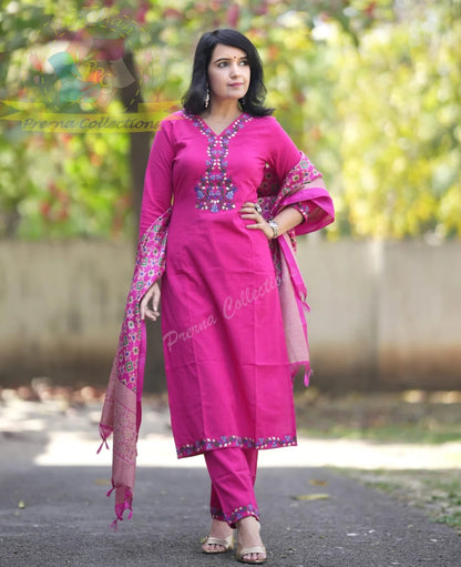 Premium Embroidered Gajji Silk Kurta for Women – Elegant Ethnic Wear | ZYFA