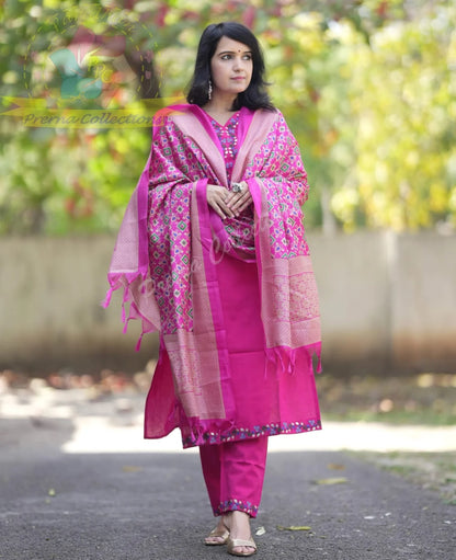 Premium Embroidered Gajji Silk Kurta for Women – Elegant Ethnic Wear | ZYFA